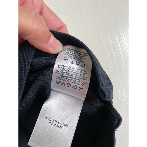 Land's End navy blue, short sleeve collared top. Size 7-8. - Picture 5 of 5